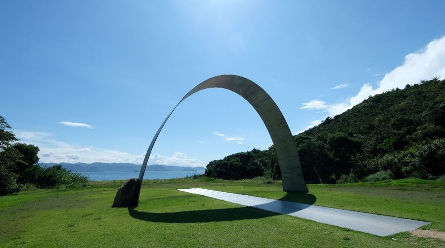 Sculpture installation, Seto Inland Sea