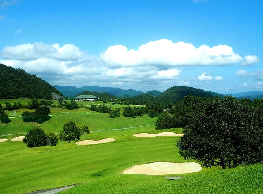 Golf course in the Shikoku mountains